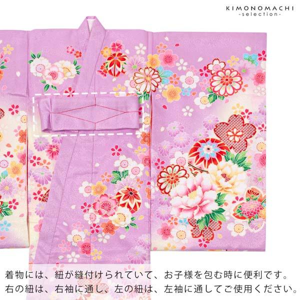 女の子のお宮参り産着 祝い着「パープル 花紋に束ね熨斗、手鞠」一つ身 一ツ身 初着 お初着 御祝着 着物 熨斗目 のしめ 七五三 お宮詣り 祈願 お祈り 子供 キッズ 赤ちゃん ベビー【メール便不可】_6