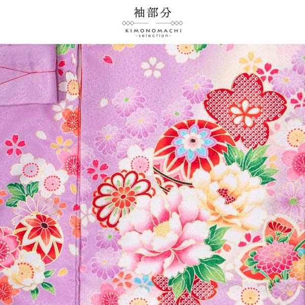 女の子のお宮参り産着 祝い着「パープル 花紋に束ね熨斗、手鞠」一つ身 一ツ身 初着 お初着 御祝着 着物 熨斗目 のしめ 七五三 お宮詣り 祈願 お祈り 子供 キッズ 赤ちゃん ベビー【メール便不可】_7
