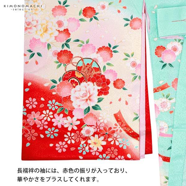 女の子のお宮参り産着 祝い着「ミント 鞠と花束」日本製 一つ身 一ツ身 初着 お初着 御祝着 着物 熨斗目 のしめ 七五三 お宮詣り 祈願 お祈り 子供 キッズ 赤ちゃん ベビー【メール便不可】_9