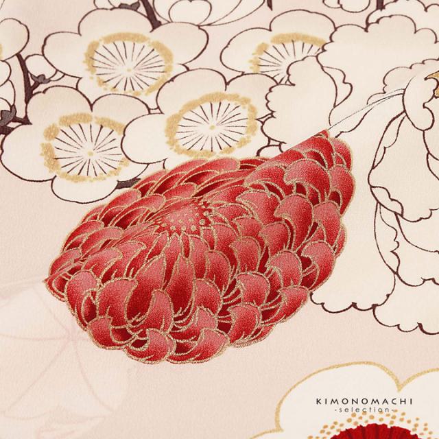 二尺袖着物 単品「薄桜色 牡丹 四季花の丸」九重 ブランド お仕立て上がり レディース 洗える着物 二尺袖 着物 袴に合わせて 卒業式 謝恩会に【メール便不可】 二尺袖着物 単品「薄桜色 牡丹 四季花の丸」九重 ブランド お仕立て上がり レディース 洗える着物 二尺袖 着物 袴に合わせて 卒業式 謝恩会に【メール便不可】