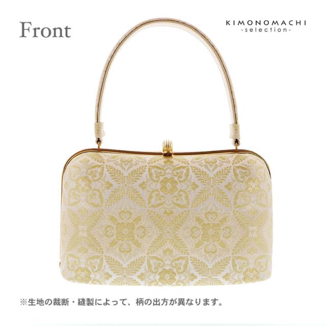 礼装 草履 バッグ セット レディース 礼装用草履バッグセット 紗織「シルバー×ゴールド 羊歯菱に花紋」M/Lサイズ 日本製 礼装草履バッグ 礼装バッグ 礼装草履【メール便不可】_1