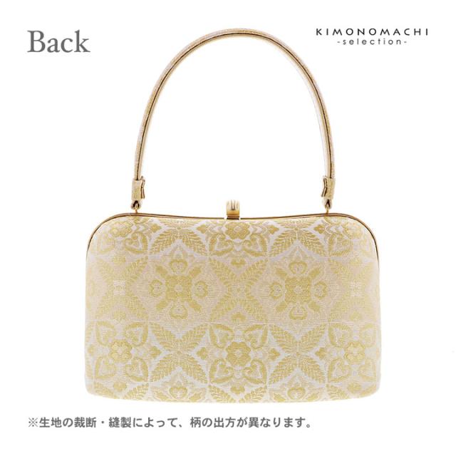 礼装 草履 バッグ セット レディース 礼装用草履バッグセット 紗織「シルバー×ゴールド 羊歯菱に花紋」M/Lサイズ 日本製 礼装草履バッグ 礼装バッグ 礼装草履【メール便不可】_2