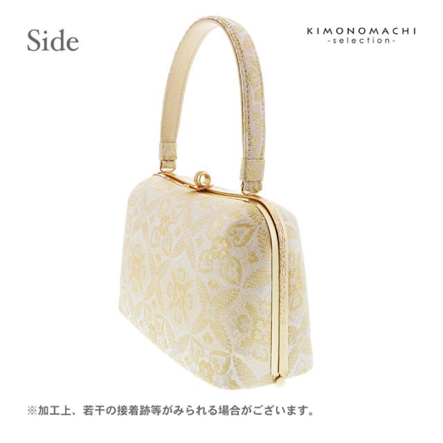 礼装 草履 バッグ セット レディース 礼装用草履バッグセット 紗織「シルバー×ゴールド 羊歯菱に花紋」M/Lサイズ 日本製 礼装草履バッグ 礼装バッグ 礼装草履【メール便不可】_3