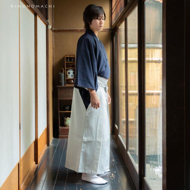 袴 メンズ 馬乗り袴 単品「灰白色」S/M/L/LL/3L サイズ 馬乗袴 男 男性