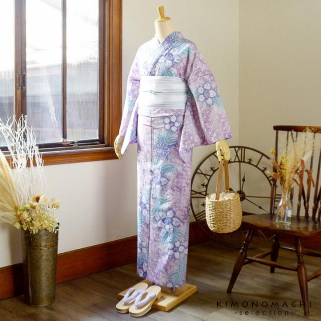 お仕立て上がり絞り浴衣単品 花しぼり「紫式部 紅藤色」有松絞り 女性浴衣単品 レディース浴衣単品 綿 お仕立て上がり浴衣 yukata【メール便不可】_3
