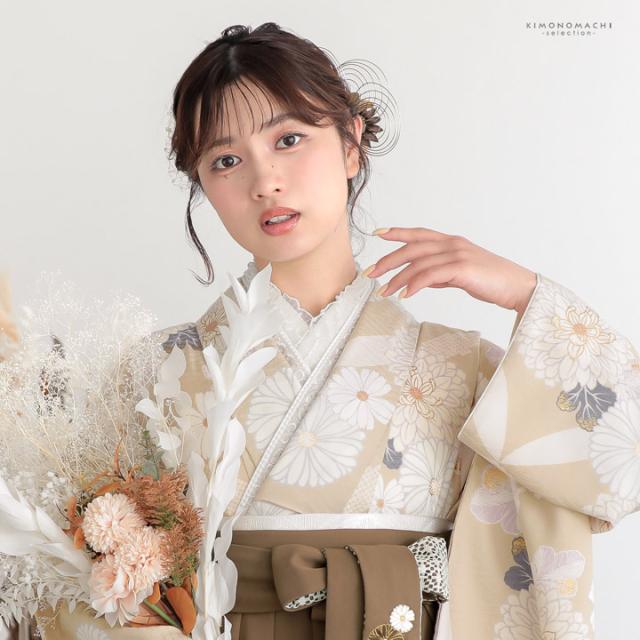 パール付き 重ね衿 伊達衿 単品「刺繍×パール ベージュ」日本製 コームピン付き 可愛い 豪華 成人式の振袖に 卒業式の袴や二尺着物に 重ね襟 フォーマル 着物 伊達襟 振袖小物【メール便不可】_5