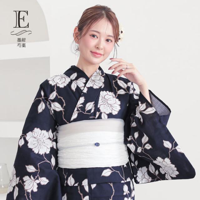 浴衣 レディース 女性浴衣 2点セット(綿浴衣+しわ兵児帯)「スイートリリー：紫陽花・芍薬・ひまわり」Fサイズ 綿浴衣 プレタ浴衣 お仕立て上がり浴衣 ブランド浴衣 大人浴衣 女性用 女性浴衣 ゆかた【メール便不可】_11