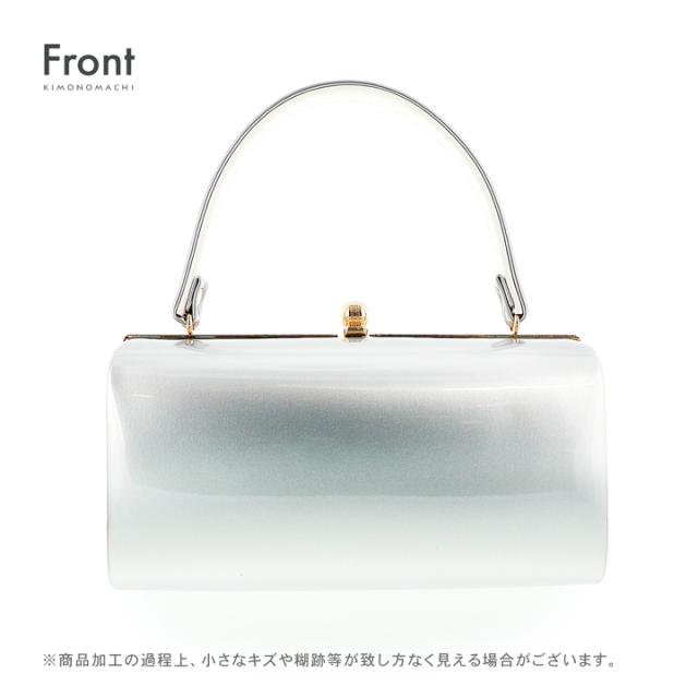 振袖 草履 バッグ 成人式「銀×白」Fサイズ レディース 振袖用草履バッグセット エナメル 無地 振袖 草履 バッグ【メール便不可】_1