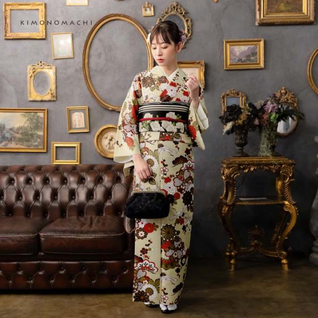 【2024-2025年新作】洗える着物 セット「袷着物＋京袋帯の2点セット 全8柄」着物 着物セット サイズS/M/L/LL KIMONOMACHI オリジナル 【メール便不可】ss2512kck10_11