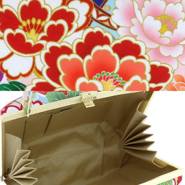振袖 草履バッグセット「ピンク色 牡丹、吉祥草花」 Lサイズ 四枚芯 フリーサイズ 成人式、結婚式、前撮り [送料無料]＜T＞_3