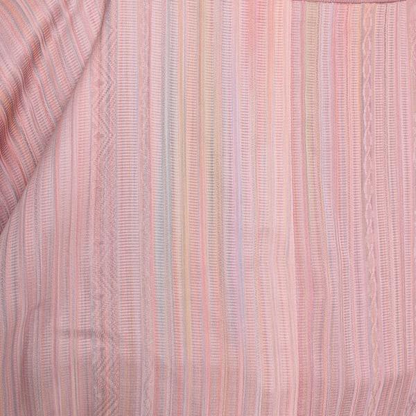 【Prices down2】【中古品】着物コート 「浅いピンク 更紗風」 正絹 和装コート 着物コート 【メール便不可】＜T＞ss2512hor45 Prices down2】【中古品】着物コート 「浅いピンク 更紗風」 正絹 和装