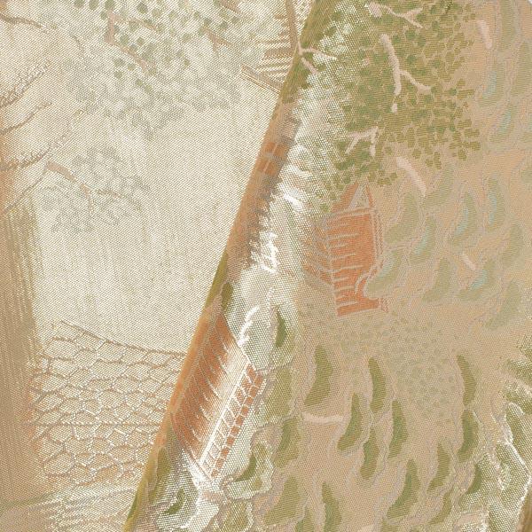 【Prices down2】【中古品】仕立て上がり 袋帯「ゴールド 楼閣文様」錦織 【メール便不可】＜T＞_4
