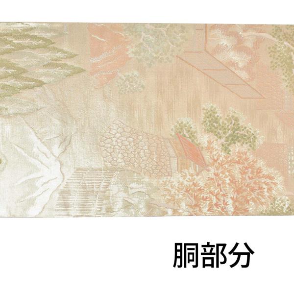 【Prices down2】【中古品】仕立て上がり 袋帯「ゴールド 楼閣文様」錦織 【メール便不可】＜T＞_2