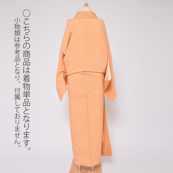 （Prices down2）(中古品)仕立て上がり 袷着物 「黒地　赤　絣」 小紋 正絹 紬 (メール便不可)＜T＞ss2309kck10