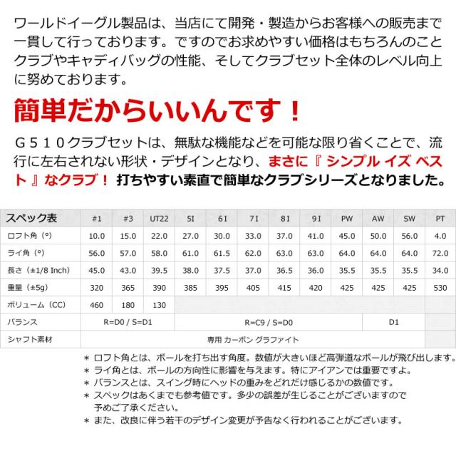 WE-G510 メンズクラブセット 右用 + CBR5 キャディーバッグ Lime/Black_1