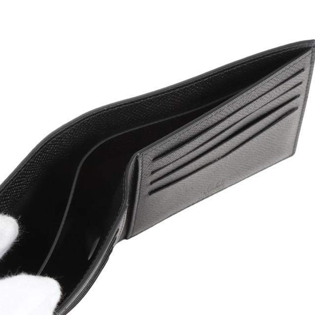 未使用級現行　定価62,700ダンヒル　カドガン レザー折り財布（小銭入無） ダンヒル] 長財布 メンズ レザー カドガン ブラック 小物