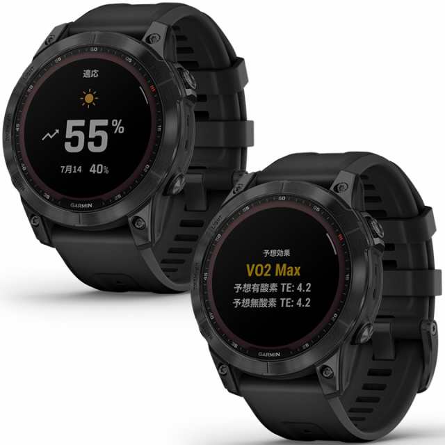 GPSスマートウォッチ ガーミン GARMIN fenix 7 Sapphire Dual Power Ti ...