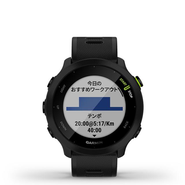 GARMIN FOREATHLETE 55 GPS 機能搭載ウォッチ ガーミン黒 ForeAthlete 55 GPSランニングウォッチ | Garmin 日本