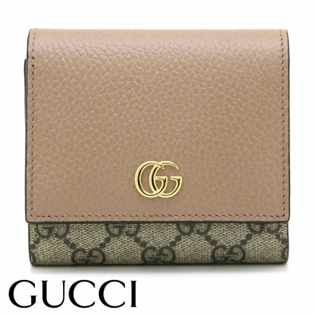 グッチ 財布 GUCCI 二つ折り財布 スモールウォレット キャンバス GG