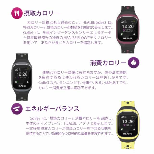 HEALBE スマートウオッチ Gobe3 HGB3-BK-GY 【値下げ可】