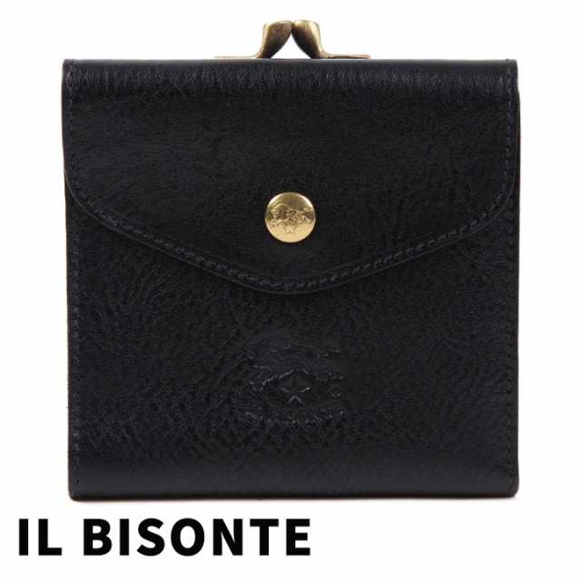 イルビゾンテ 二つ折り財布 IL BISONTE がま口財布 メンズ レディース