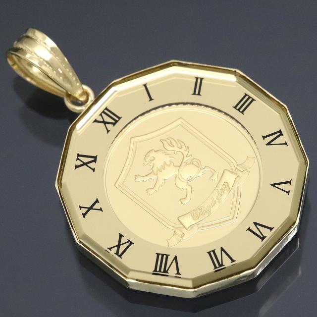 K24金ハットペンダントトップがAu999金刻印ネックレスがs925刻印45cm コイン ペンダントトップ ヘッド ネックレス ウルフ＆コンドル