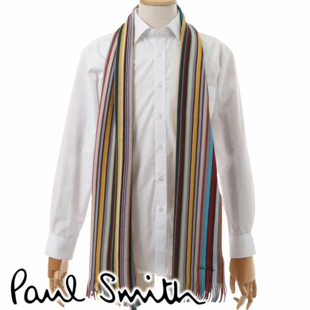 ポールスミス マフラー Paul Smith メンズ レディース 男女兼用 ストライプ マルチカラー M1A-150F-L542-92 【誕生日 お祝い プレゼント 贈り物 ギフト】【dgpcp】の通販は