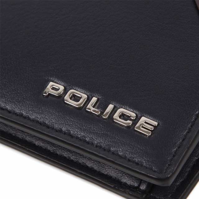 ポイント5倍】 ポリス 二つ折り財布 POLICE 財布 本革 メンズ