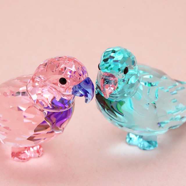 SWAROVSKI スワロフスキー Jungle Beats インコ3色 小鳥-