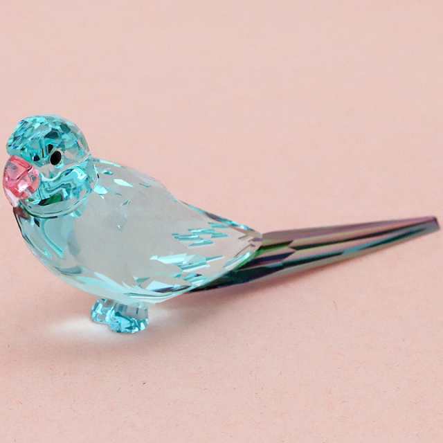 日本初の公式 スワロフスキー 置物 鳥 セキセイインコ 新品！ | www