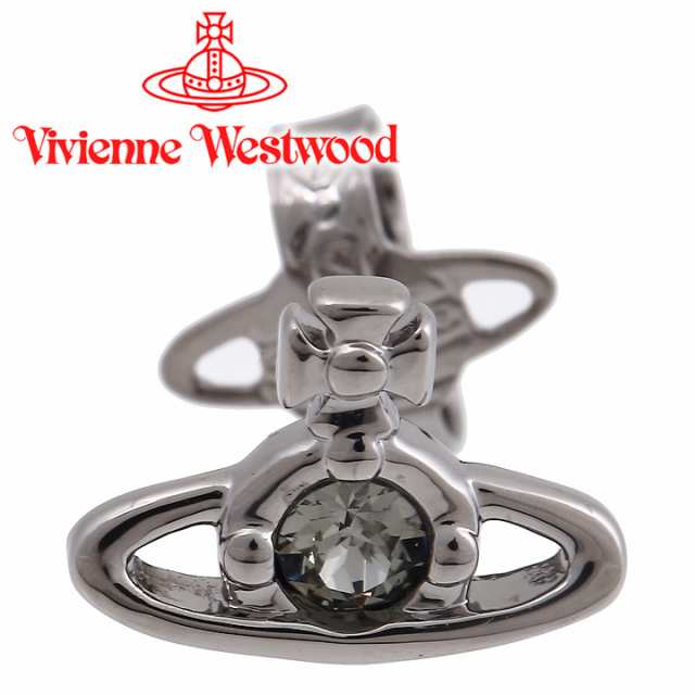 ヴィヴィアンウエストウッド ピアス メンズ レディース Vivienne Westwood ナノソリティアシングルスタッドピアス ガンメタル 片耳用  620｜au PAY マーケット