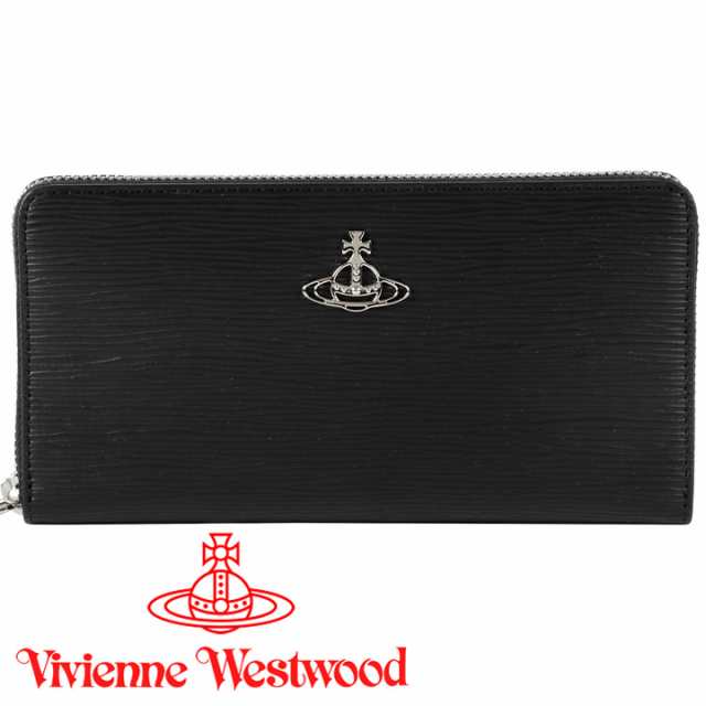 【訳あり■箱つぶれ】 ヴィヴィアンウエストウッド 財布 Vivienne Westwood ラウンドファスナー長財布 レディース メンズ ブラック 51050