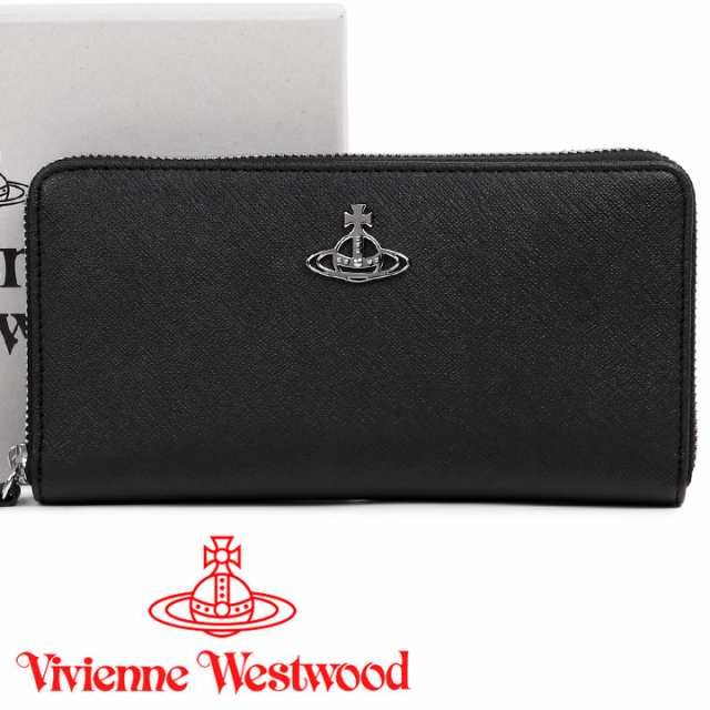 Vivienne Westwood ヴィヴィアン・ウエストウッド 51050023 長財布ラウンドファスナー/ヴィーガンレザー BLACK ブラック ユニセックス