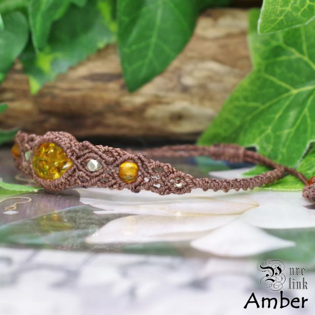 1点物】 バルト海産 琥珀 アンバー ブレスレット 13mm 希少 （琥珀  