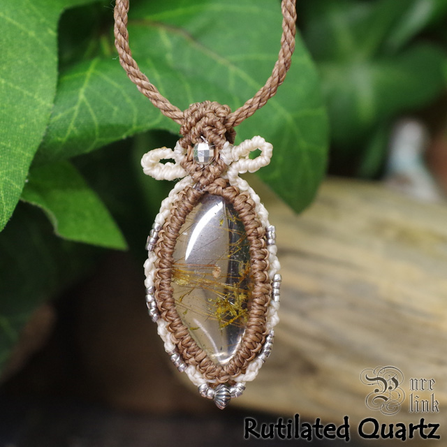 金色に輝く ルチルクォーツ マクラメ編みネックレス2の通販はau Pay マーケット 魔石 パワーストーンのお店 ぴゅありんく