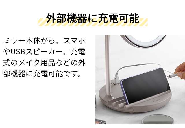 フェスティノ 女優ミラー 充電式LEDファンミラー SMHB032 LEDミラー 卓上ミラー 女優鏡 卓上 丸 自然光 スタンド 置き型 ledライト ライト付き usb充電 おしゃれ 充電式 女優ライト 手鏡 角度調整 持ち運び 拡大鏡付き FESTINO Charging LED Fan Mirrorの通販は abmoghatari.ir