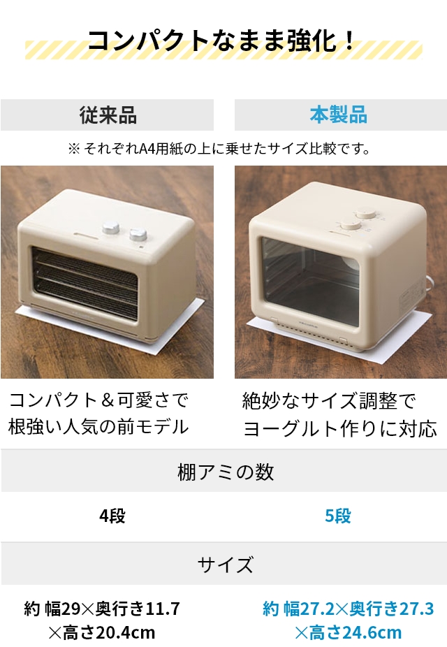 レコルト 選べる2大特典 フードドライヤー ヨーグルトメーカー ドライフードメーカー 食品乾燥機 コンパクト 甘酒 発酵メーカー ドライフルーツ ペット おやつ ジャーキー レシピ タイマー DF-2 ［ recolte ドライフード＆ヨーグルトメーカー ］_5