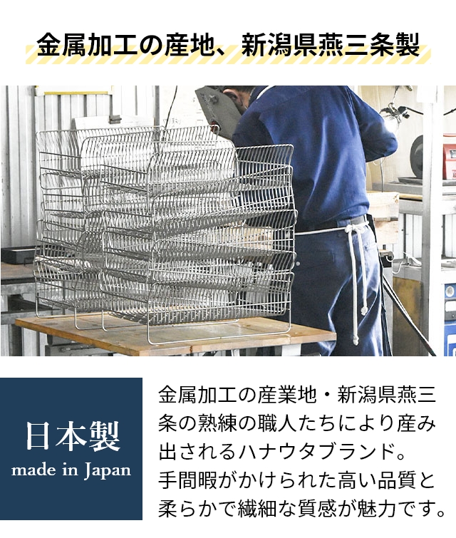 ハナウタ 選べる豪華特典 ディッシュドレイナー 水切りラック 縦置きロングワイド 水切りかご 箸立て シンク上 日本製 ステンレス キッチン 大容量 食器 排水 おしゃれ 大きい 燕三条 水が流れる 4人家族 57cm 洗いやすい トレー付き hanauta_17