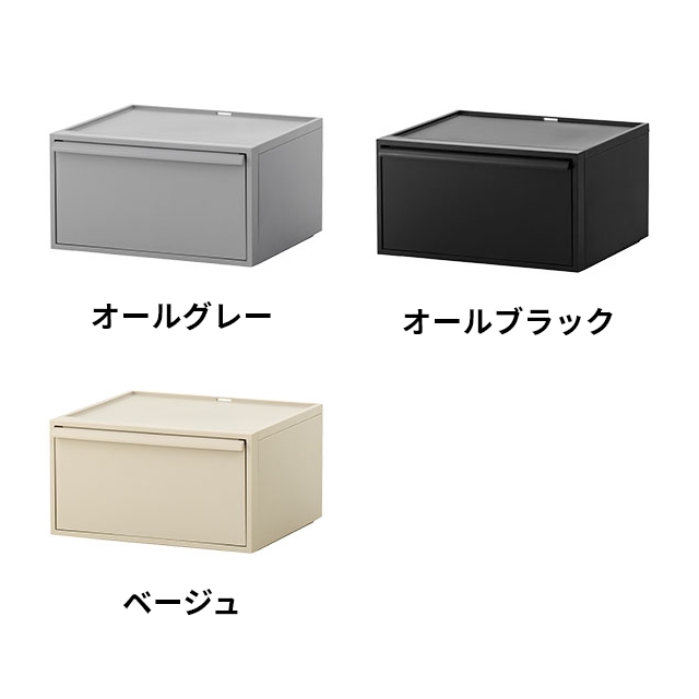 ライクイット 選べる豪華特典 クローゼットシステム 引出し ワイド横型M 3個セット 収納ケース 収納ボックス 衣類 スリム おしゃれ 子供 コンテナボックス 組み合わせ 積み重ね 取っ手付き ほこりが入らない 中が見えない like-it_5