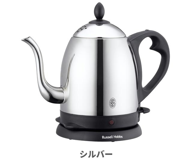 電気ケトル ケトル やかん ポット 電気ポット おしゃれ 保温 0.8l コーヒー ポット 細口 コーヒー 内部 ステンレス ドリップ かわいい コンパクト 軽量 珈琲 おすすめ 洗いやすい コードレス Russell Hobbs ラッセルホブス カフェケトル0.8L 7408JP_2