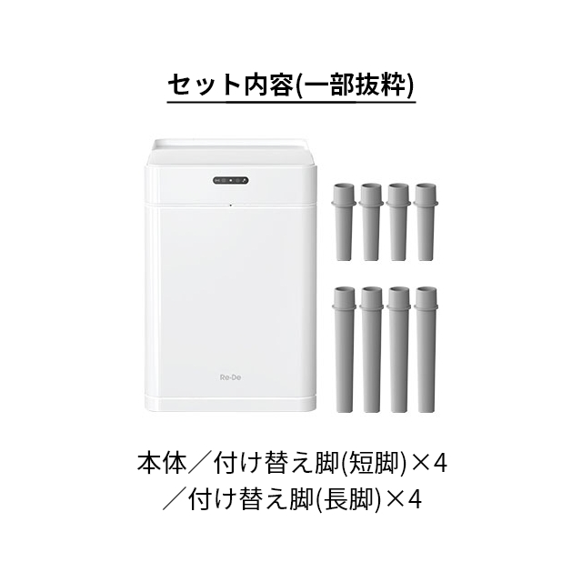 Re・De Bin 選べる豪華特典 ごみ箱 スマートダストボックス SDB01A-22 消臭 自動開閉 最強 消臭機能付き 臭わない 臭い対策 臭い漏れない 防臭 おしゃれ リビング キッチン インテリア 蓋付き スリム 生活感なくす ステンレス 便利 生ゴミ リデビン_2