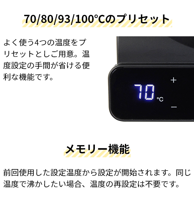 ビタントニオ 電気ケトル 温調ドリップケトル アクティ2 VEK-20 ケトル ドリップケトル ポット 電気ポット 湯沸かし 温度調節 保温 ドリップ ハンドドリップ おしゃれ ステンレス コーヒー 珈琲 0.8L 800ml 細口 電気 温度 Vitantonio ELECTRIC DRIP KETTLE