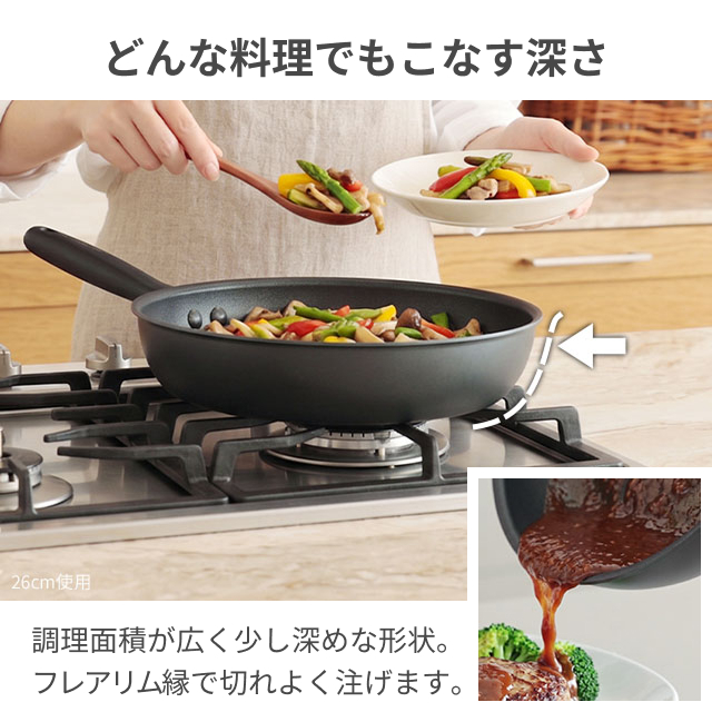 選べる晴れ晴れしい排他的権利 フライパン IH 屁っ放り 両用 持ちこたえる 軽さ 他愛もない 深型 お取りつくろう飾り気の無い 焦げ付きにくい こびりつきにくい 黒いこと 格好のいい 手持ち部分つき PFOA無償性 MEYER マイヤー フライパン Midnight 十二時 28糎 MNH-P28