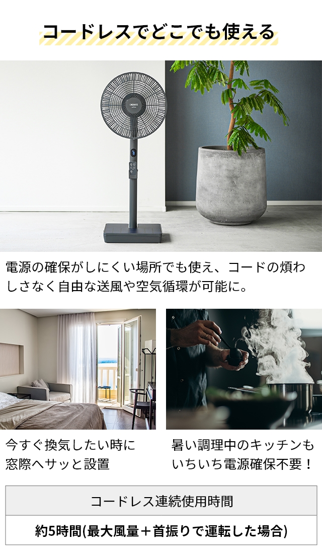選べる豪華特典 扇風機 コードレス ソーラーパワーリビングファン AEF-900R コードレス扇風機 ソーラー 防災グッズ 防災 非常用 停電 モバイルバッテリー 充電器 USB 充電 充電式 静か 静音 首振り リモコン おしゃれ ENEMATE by APIX エネメイト アピックス_5