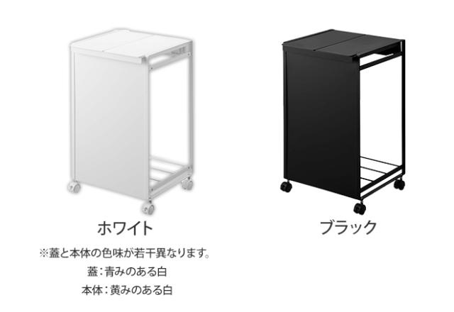 山崎実業 タワー 分別ゴミ箱 蓋付き目隠し分別ダストワゴン 2分別 5975 5976 ゴミ箱 ダストボックス ゴミ入れ くず入れ おしゃれ 縦型 スリム 分別 キャスター付き コンパクト 目隠し カウンター下 2分別 蓋付き ゴミ 引っ掛ける 開閉 シンプル tower_1