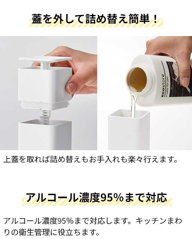 限定価格セール！ 山崎実業 詰め替えボトル 片手で出せるマグネットディスペンサー タワー 3679 3680 ソープディスペンサー ソープボトル  詰め替え容器 おしゃれ アルコール 押す 液体 手動 浮かせる 洗剤 壁 片手 固定 スリム 角型 tower yamazaki タワーシリーズ ...