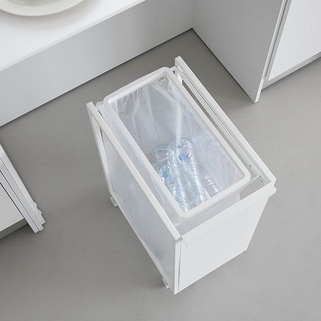 タワー スリム目隠しダストワゴン タワー 45L 10641 10642 ゴミ箱 45リットル キッチン おしゃれ 北欧 シンプル 分別 ダストボックス ゴミ袋スタンド ゴミ袋ホルダー ゴミ袋 レジ袋 キャスター付き 公式 tower_10