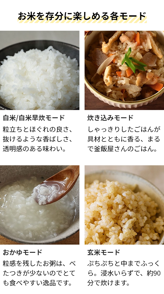 バルミューダ 炊飯器 ザ ゴハン K08A 炊飯機 炊飯ジャー 電気 おしゃれ 1合 2合 3合 コンパクト 小型 一人暮らし 蒸気 スチーム ごはん ご飯 おかゆ お粥 玄米 炊き込みご飯 おにぎり 釜 内釜 外釜 キッチン デザイン モダン BALMUDA The Gohan 