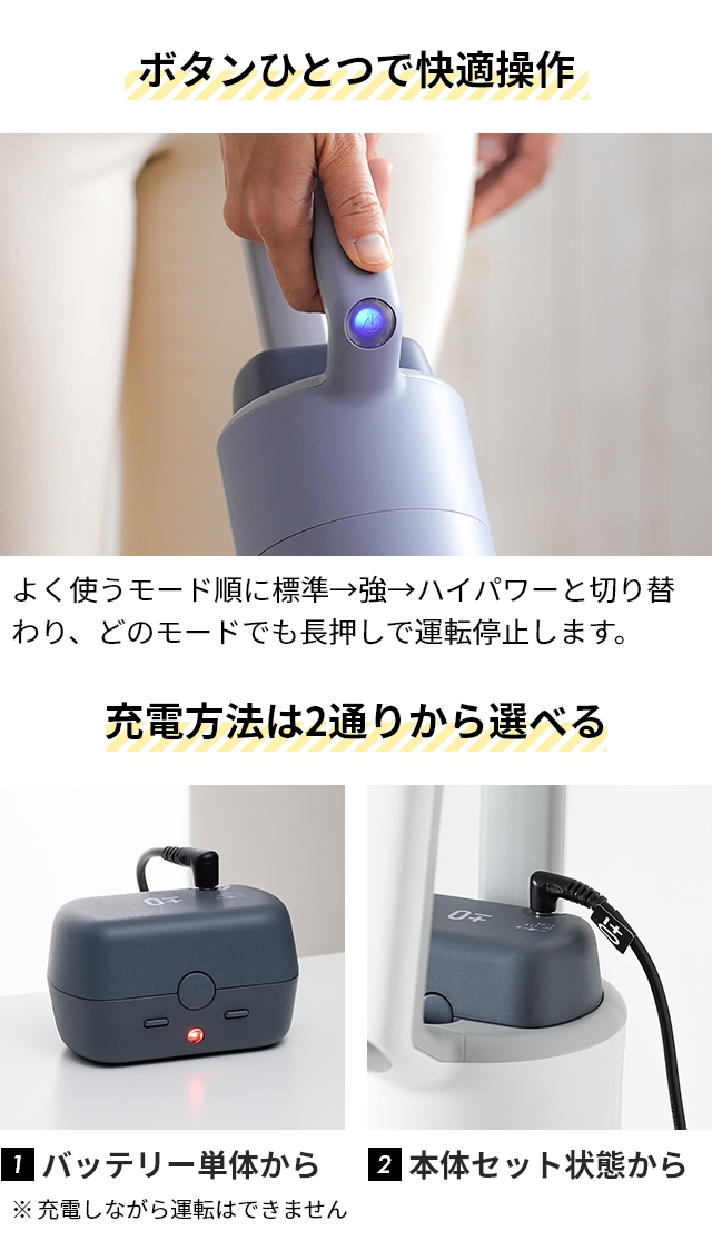 プラスマイナスゼロ 2大特典 掃除機 コードレス コードレス
