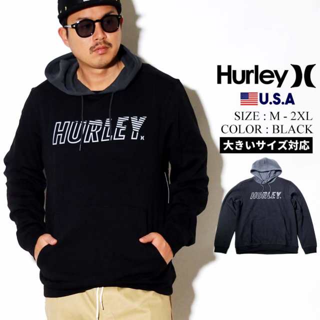 セール Hurley ハーレー パーカー メンズ ブランド おしゃれ スポーティー プルオーバーパーカー ブラック コットン ストリート ファの通販はau Pay マーケット Third